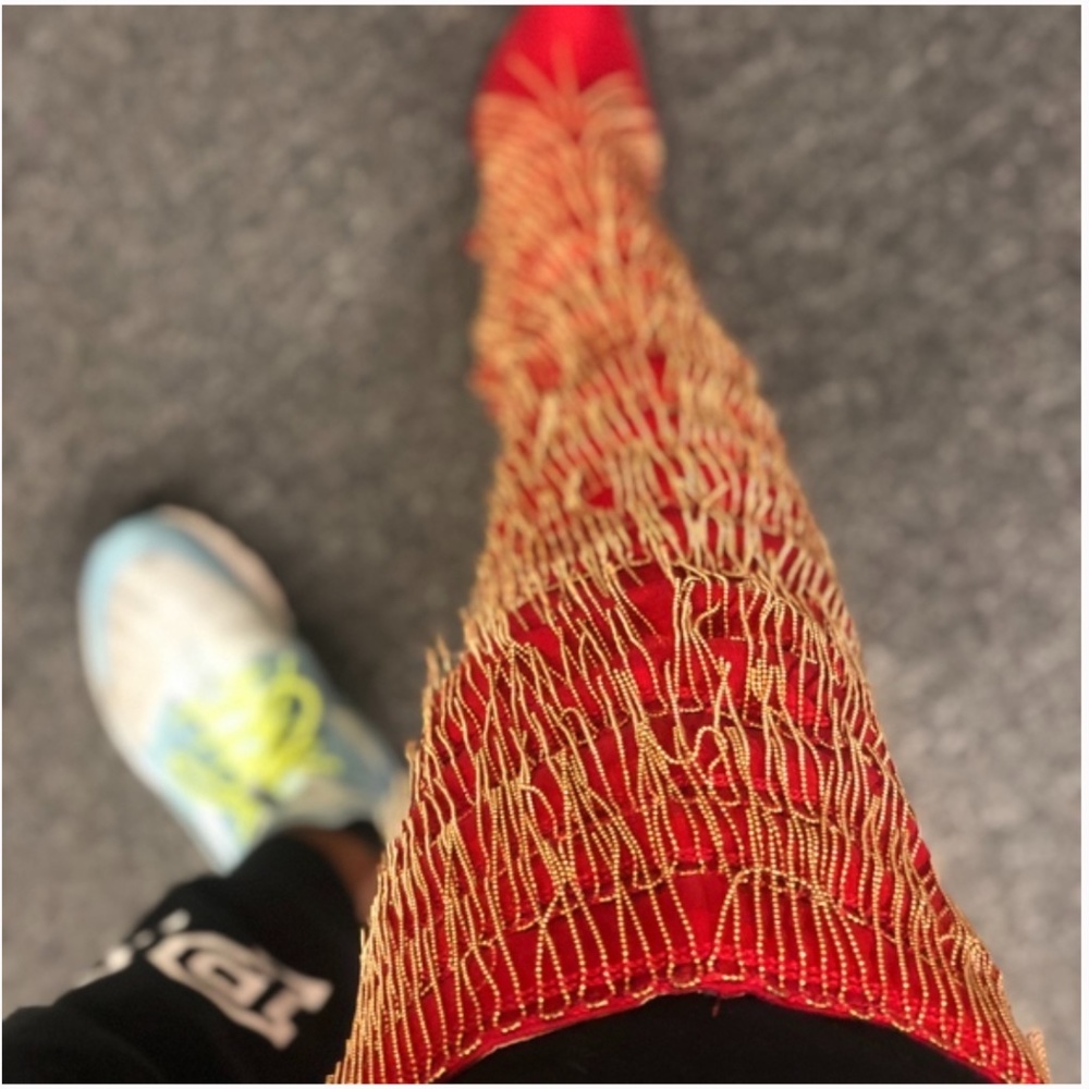 RED THIGH BOOTS